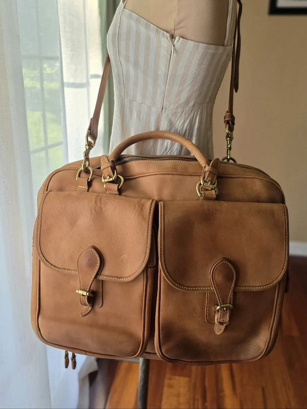 Rare Vintage Mulholland Brothers Leather Rancher Briefcase Bag 16.5